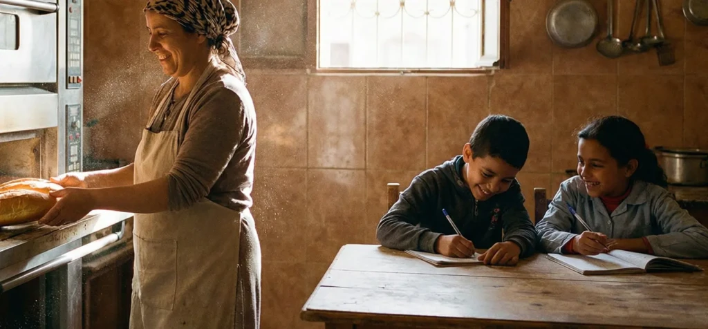 Hilfe zur Selbstversorgung – Wie kleine Schritte ein ganzes Leben verändern können frau-mit-kinder-backen